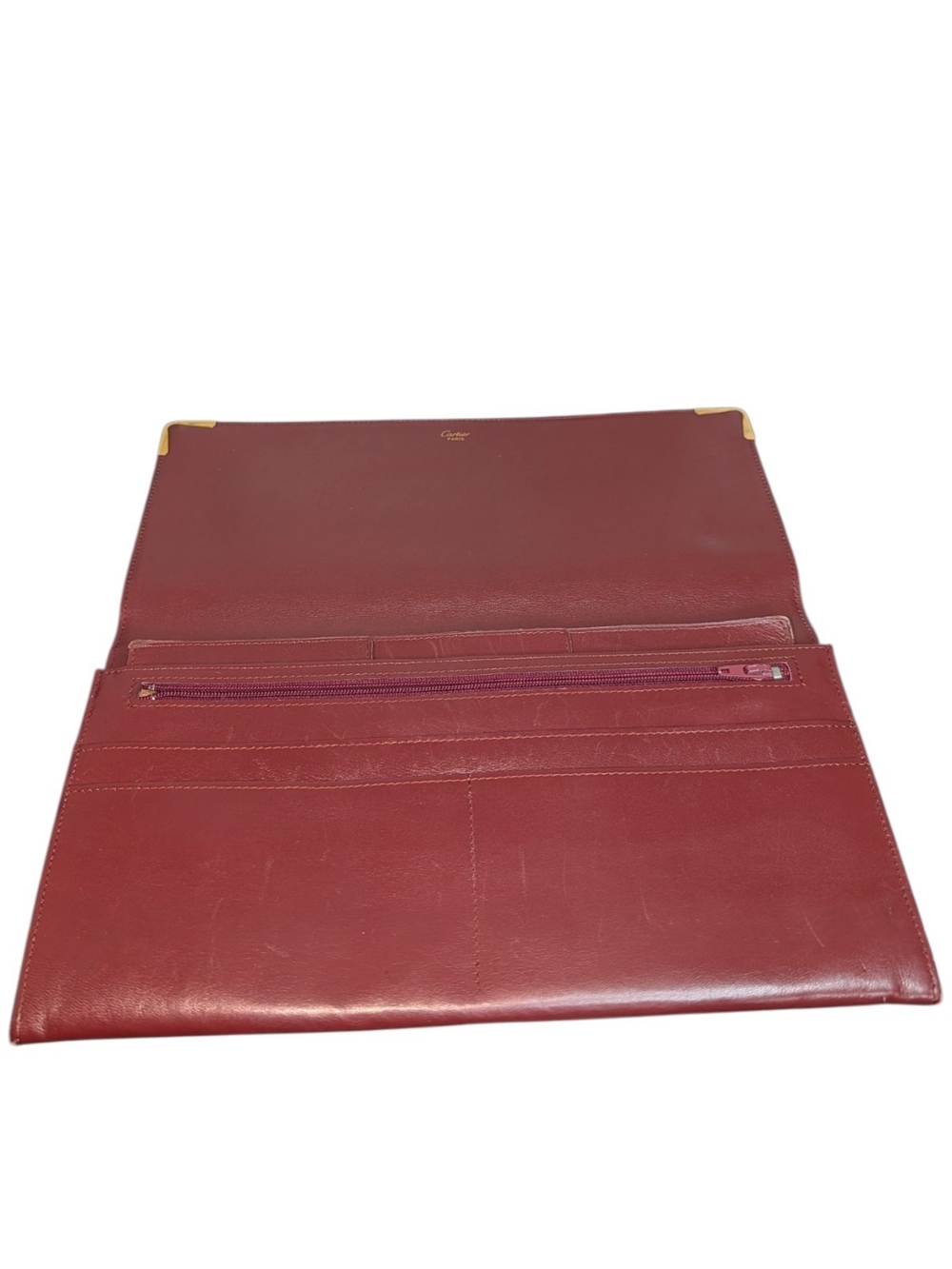 Vintage Cartier Burgundy Leather Clutch - Picture 5 of 7